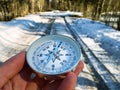 Winter-spring hiking (spring independent travel in forest and river, willow catkins Royalty Free Stock Photo