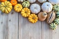 Winter squashes and pumpkins border Royalty Free Stock Photo