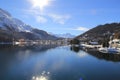 Winter St. Moritz lake after snowing Royalty Free Stock Photo