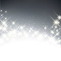 Winter starry christmas background. Royalty Free Stock Photo