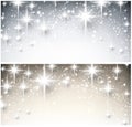 Winter starry christmas banners. Royalty Free Stock Photo