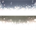 Winter starry christmas banners.