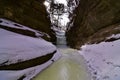 Winter at Starved Rock State Park Illinois French Canyon Royalty Free Stock Photo