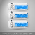 Winter stickers with snowman. Vector design elements Royalty Free Stock Photo