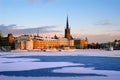 Winter in Stockholm with snow