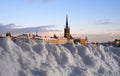 Winter in Stockholm with snow Royalty Free Stock Photo