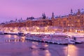 Winter Stockholm on sunset Royalty Free Stock Photo