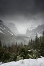 Winter Storm Clearing Yosemite Valley Royalty Free Stock Photo