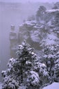 Winter storm in Grand Canyon Royalty Free Stock Photo