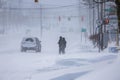 Winter storm in Grand Rapids, Michigan