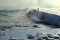 Winter storm landscape - Black Sea