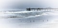 Winter Storm Pier Royalty Free Stock Photo