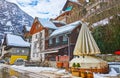 Winter streets of Hallstatt, Salzkammergut, Austria