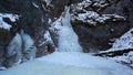 Winter in Sucha Bela gorge , Slovensky raj National park , Slovakia Royalty Free Stock Photo