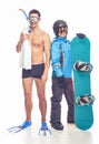 Winter and summer sports Royalty Free Stock Photo