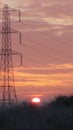 Winter sun over glorious pink and yellow horizon