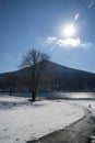 Winter Sun Over Sharp Top Mountain - 2 Royalty Free Stock Photo