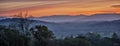 Winter Sunset over Sonoma Valley Royalty Free Stock Photo