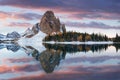 Winter Sunburst peak and lake is located on the Great Divide, on the British Columbia/Alberta border in Canada. Most popular place