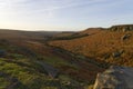 Winter sunrise in Burbage Valley near Sheffield