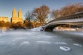 Winter Sunrise on Central Park and Upper West Side, NYC Royalty Free Stock Photo