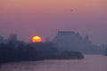 Winter Sunrise On Drava River