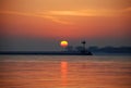 Winter sunrise on Lake Michigan Royalty Free Stock Photo