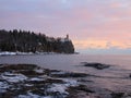 Winter sunrise on Lake Superior Royalty Free Stock Photo