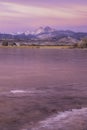 Winter sunrise on Longs Peak Mountain in Northern Colorado Royalty Free Stock Photo