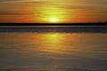 Winter Sunrise Over A Calm Colorado Lake Royalty Free Stock Photo