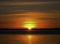 Winter Sunrise Over A Calm Colorado Lake Royalty Free Stock Photo