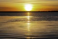 Winter Sunrise Over A Calm Colorado Lake Royalty Free Stock Photo