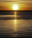 Winter Sunrise Over A Calm Colorado Lake