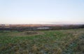 Winter sunrise over a hazy East Midands town