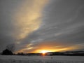 Winter Sunrise over the South Eastern hills of the Fingerlakes