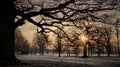 Winter Sunrise, Rousham, Oxfordshire