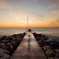 Winter sunrise, Sandbanks, Dorset, UK Royalty Free Stock Photo