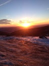 Winter Sunrise in Virginia Overlook Royalty Free Stock Photo