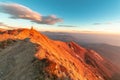 Winter sunset from an alpine peak of Friuli-Venezia Giulia