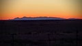 Winter Sunset behind Capitan Mountains Royalty Free Stock Photo