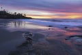 Winter Sunset and Dramatic Sky over Pacific Ocean in La Jolla California Royalty Free Stock Photo