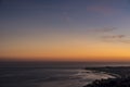 Winter Sunset, golden light over Fuengirola, Costa del Sol, Spain Royalty Free Stock Photo