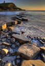 Winter sunset Kimmeridge Jurassic Coast