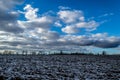 Winter sunset at lake Raminac