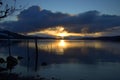 Winter Sunset On Loch Rannoch Royalty Free Stock Photo