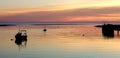 Sunset over Aberdovey Aberdyfi harbour