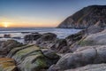Winter Sunset over Gray Whale Cove State Beach
