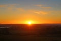 Winter Sunset in rural England Royalty Free Stock Photo