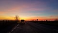 Winter sunset over the Wiltshire countryside