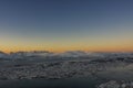 Susnet over Tromso in Norway Royalty Free Stock Photo